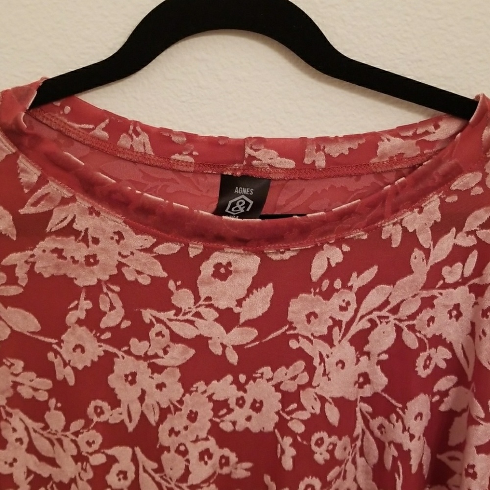 Agnes & Dora Rose color Crop pullover XXXL NWOT